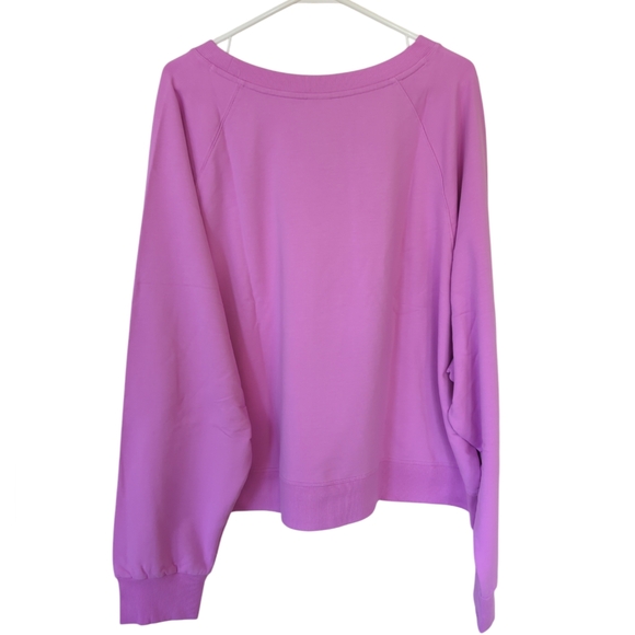 NWT All in Motion French Terry Crew Neck Sweatshirt Plus 3X Purple Thumb Holes - Picture 10 of 16